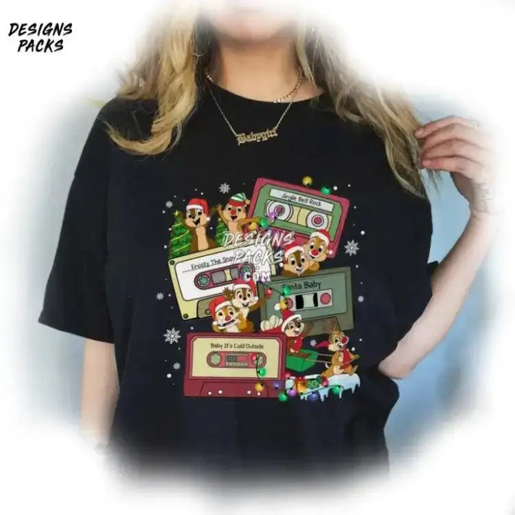 Chip And Dale Christmas Xmas Cartoon Party Png Design