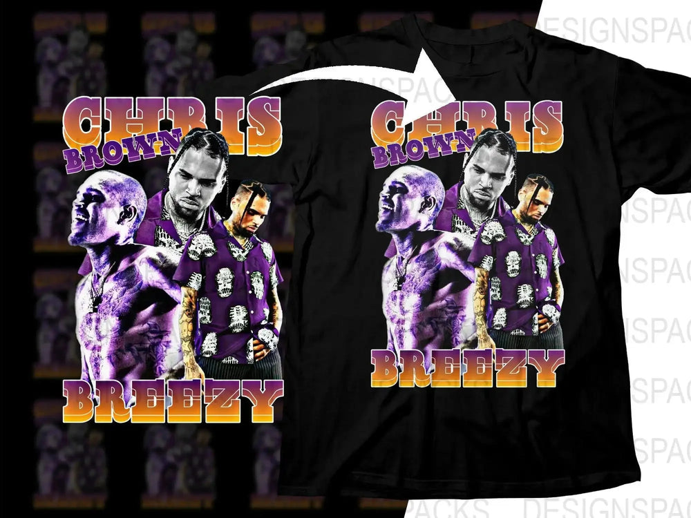 Chris Brown Breezy Album Cover Inspired Graphic Png Digital Download