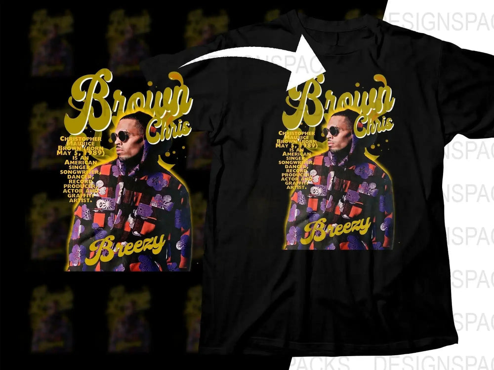 Chris Brown Breezy Stylish Graphic Design Png Digital Download