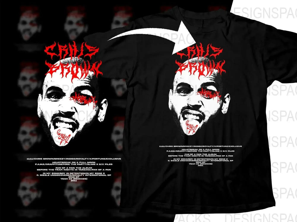 CHRIS BROWN Music Artist Streetwear Png Digital Download