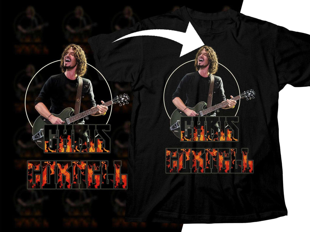 Chris Cornell Guitar Performance Rock Png Halftone Digital Download