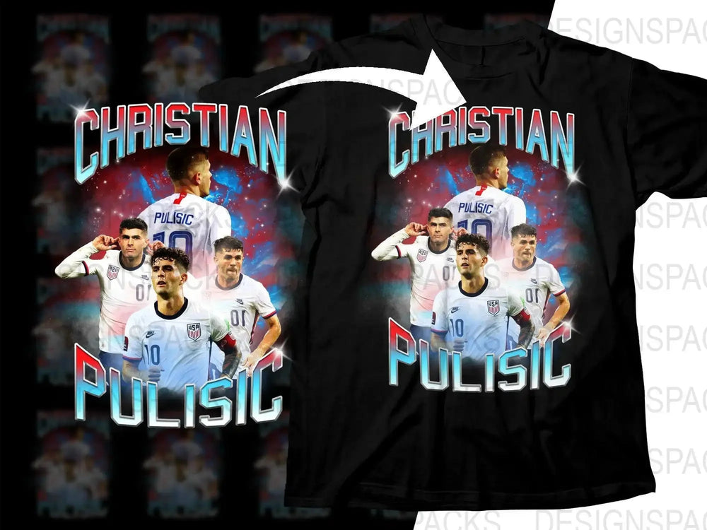 Christian Pulisic Dynamic Design Soccer Png Digital Download