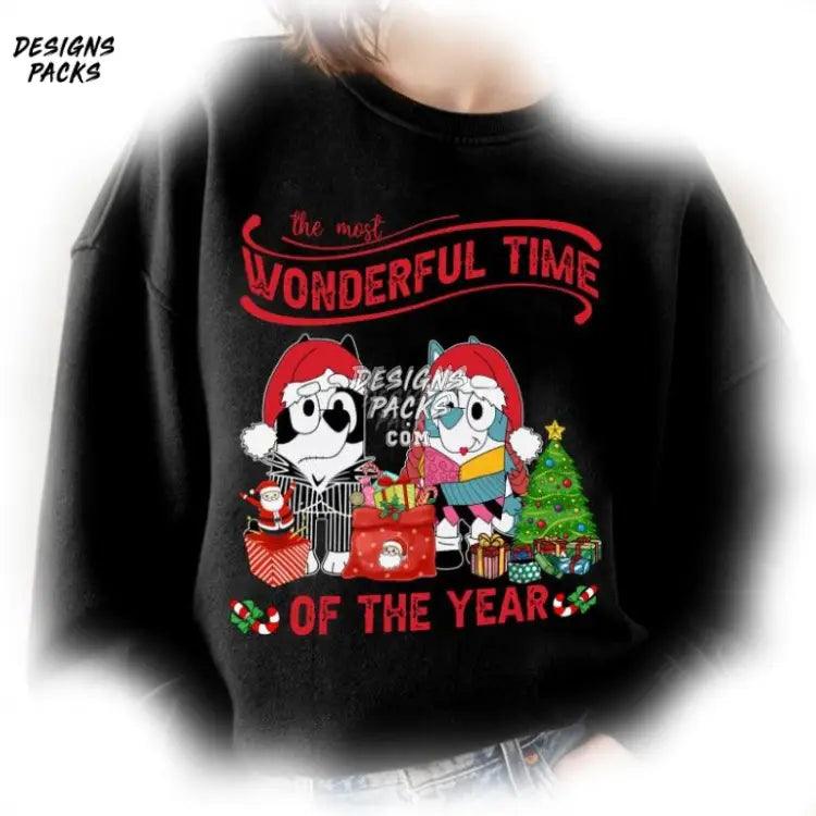 Christmas Bluey Family Kids Toddler Png Design