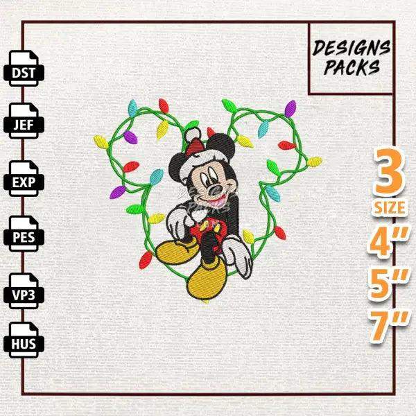 Christmas Cartoon Characters Embroidery Design