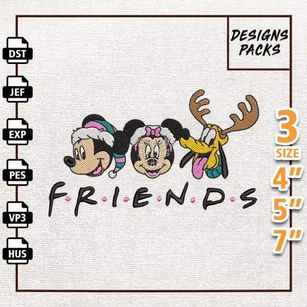 Christmas Cartoon Mouse Embroidery Design