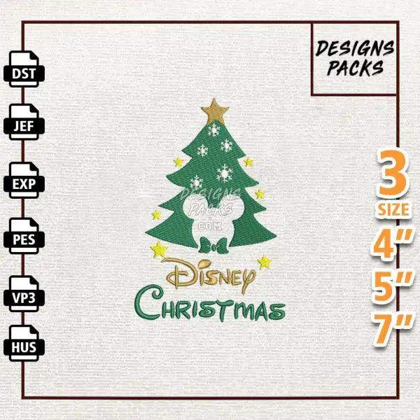 Christmas Cartoon Tree Embroidery Design