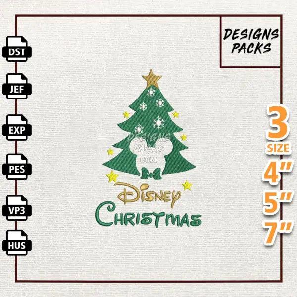 Christmas Cartoon Tree Embroidery Design