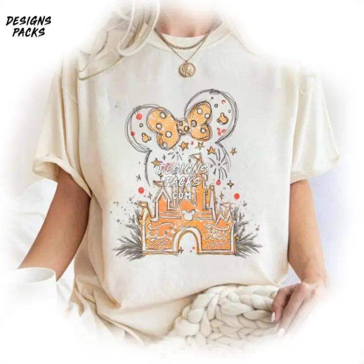 Christmas Castle Magic Kingdom Cartoon Gingerbread Png Design
