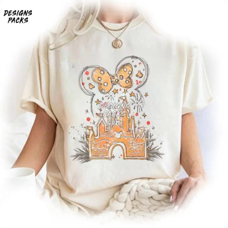 Christmas Castle Magic Kingdom Cartoon Gingerbread Png Design