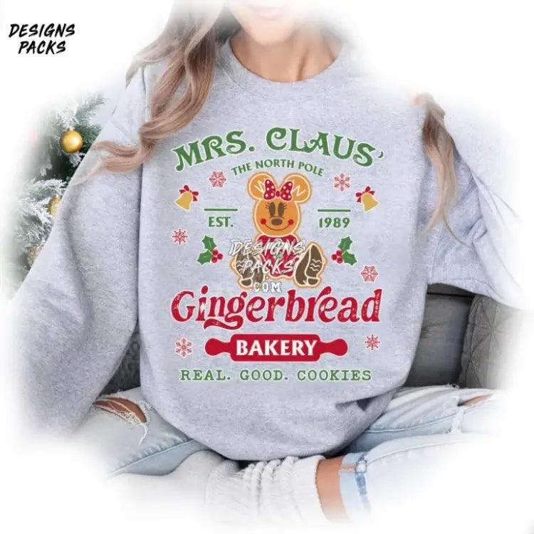 Christmas Cookies Cartoon Minnie Mouse Mrs. Claus Gingerbread Bakery Png Design