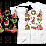 Vintage Christmas Angel T-shirt, Holiday Graphic Tee, Festive Retro Design, Women's Fashion Top