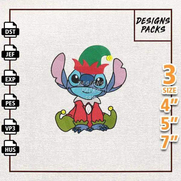 Christmas Elf Monster Embroidery Design