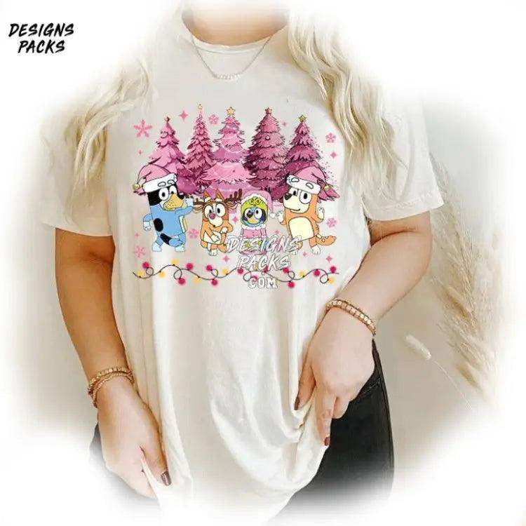 Christmas Family Bluey Hoodie Trip Png Design