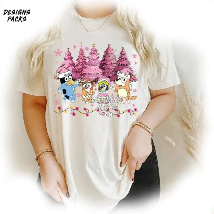 Christmas Family Bluey Hoodie Trip Png Design