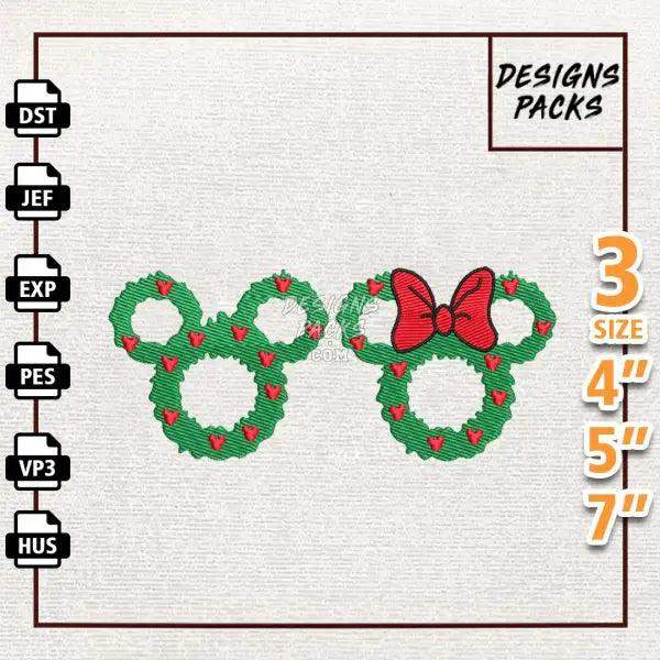 Christmas Famous Mouse Embroidery Design