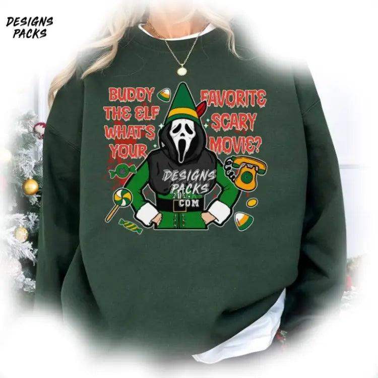 Christmas Ghostface Buddy The Elf What’s Your Favorite Scary Movie Scream Png Design