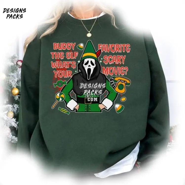 Christmas Ghostface Buddy The Elf What’s Your Favorite Scary Movie Scream Png Design