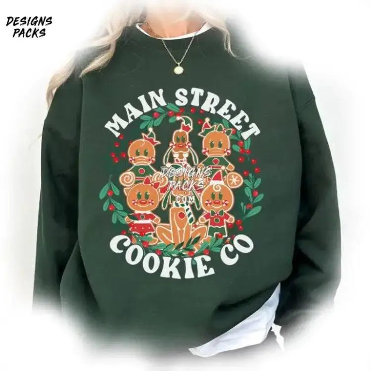 Christmas Gingerbread Cartoon Mickey And Minnie Main Street Cookie Co Png Design
