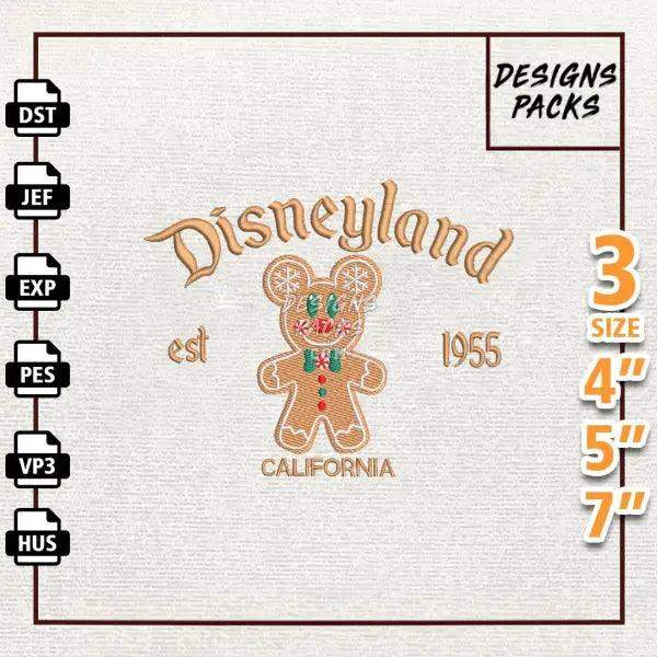 Christmas Gingerbread Mouse Embroidery Design