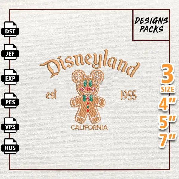 Christmas Gingerbread Mouse Embroidery Design