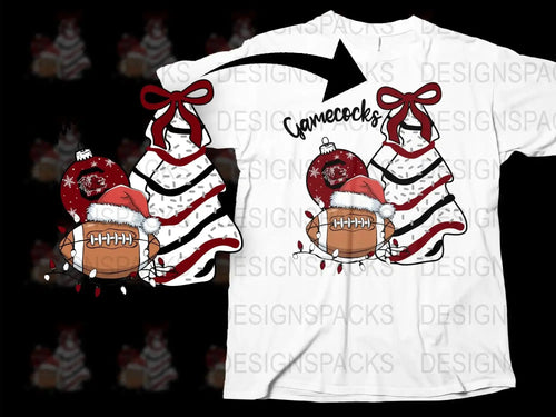 Gamecocks Christmas T-Shirt, Festive Holiday Football Tee, Winter Sports Fan Apparel, Unique Gift Idea
