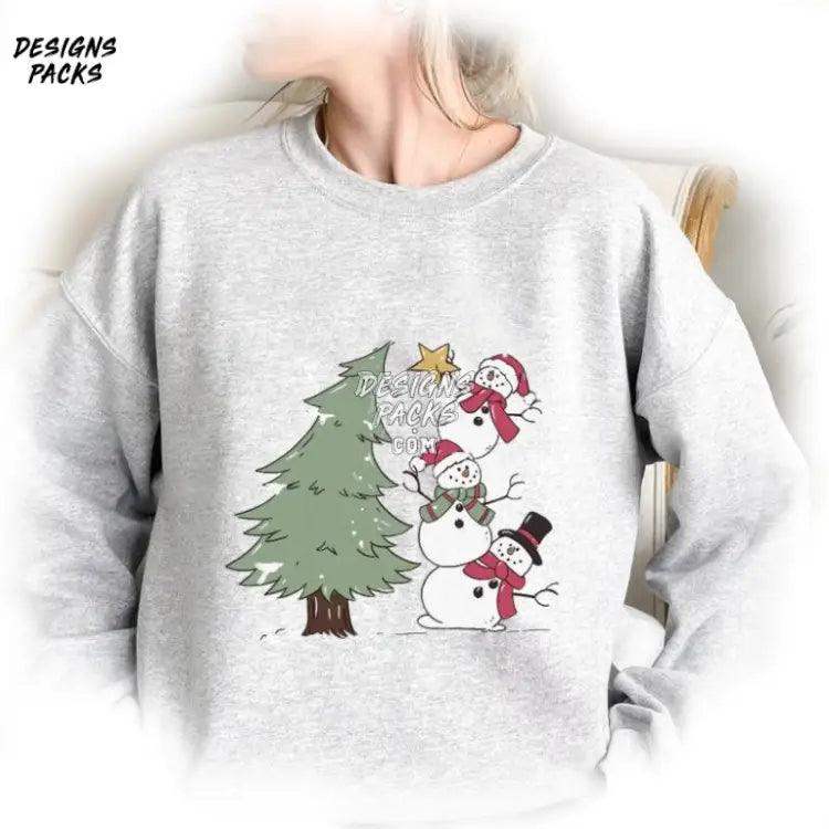 Christmas Merry Snowman Png Design