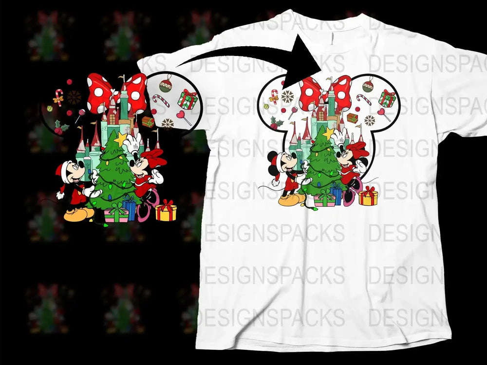Festive Mickey Mouse Christmas T-Shirt, Disney Holiday Apparel, Family Matching Tees, Cute Xmas Gifts