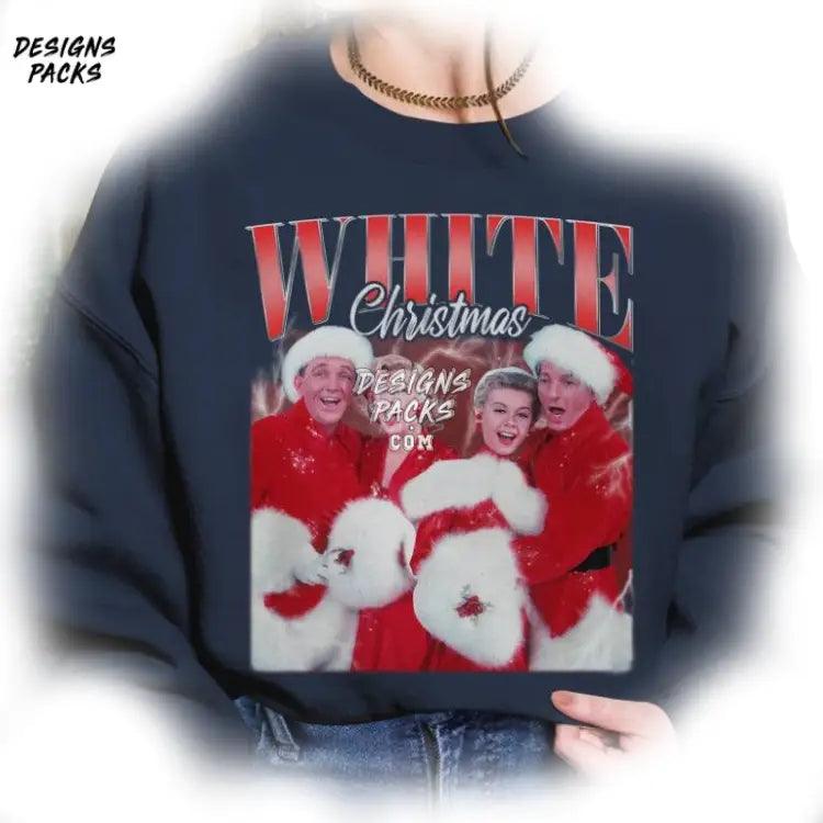 Christmas Movie Homage White Vintage Graphic T Png Design