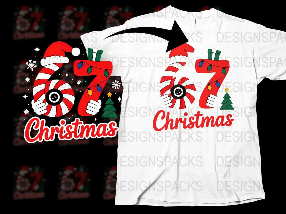 Festive Christmas T-Shirt with Candy Cane and Snowman Design, Holiday Apparel, Unisex Adult Clothing
