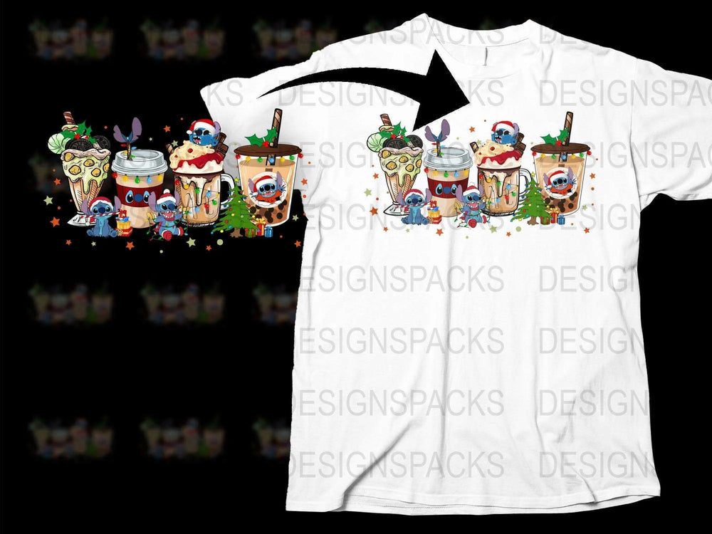 Cute Christmas Owl T-Shirt, Festive Holiday Graphic Tee, Colorful Xmas Owls with Coffee, Unisex Adult Clothing