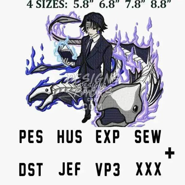 Chrollo Lucilfer  Anime Embroidery Design