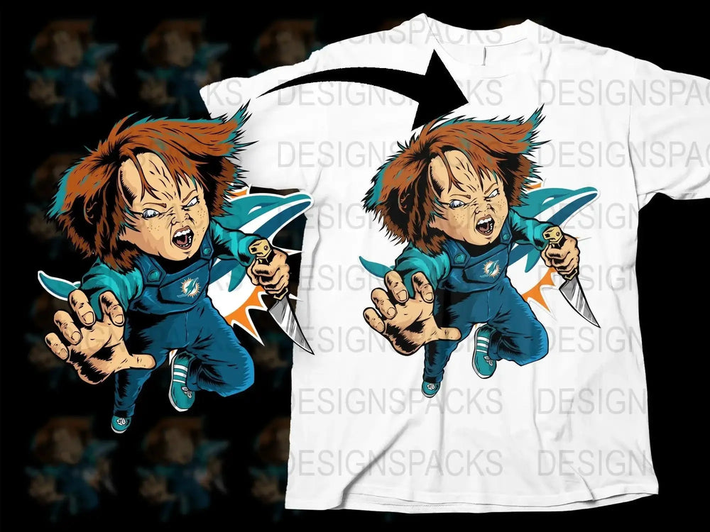 Chucky Halloween Football Fearless Png Digital Download