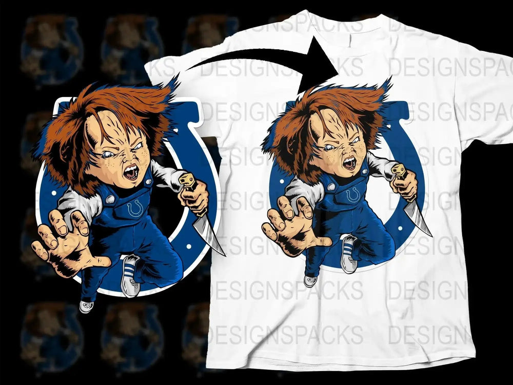 Chucky Halloween Football Horror Png Digital Download