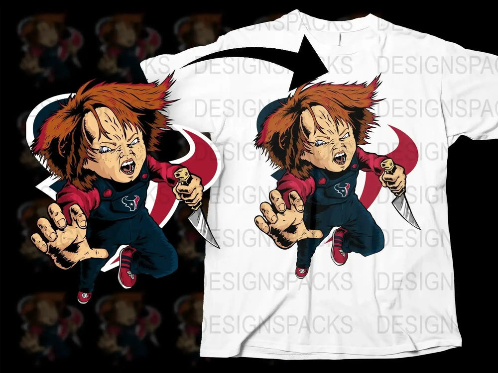 Chucky Halloween Football Horror Themed Png Digital Download