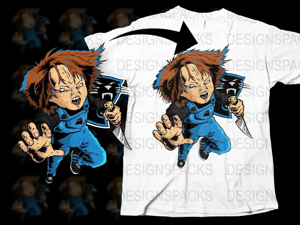 Chucky Halloween Football Scary Png Digital Download