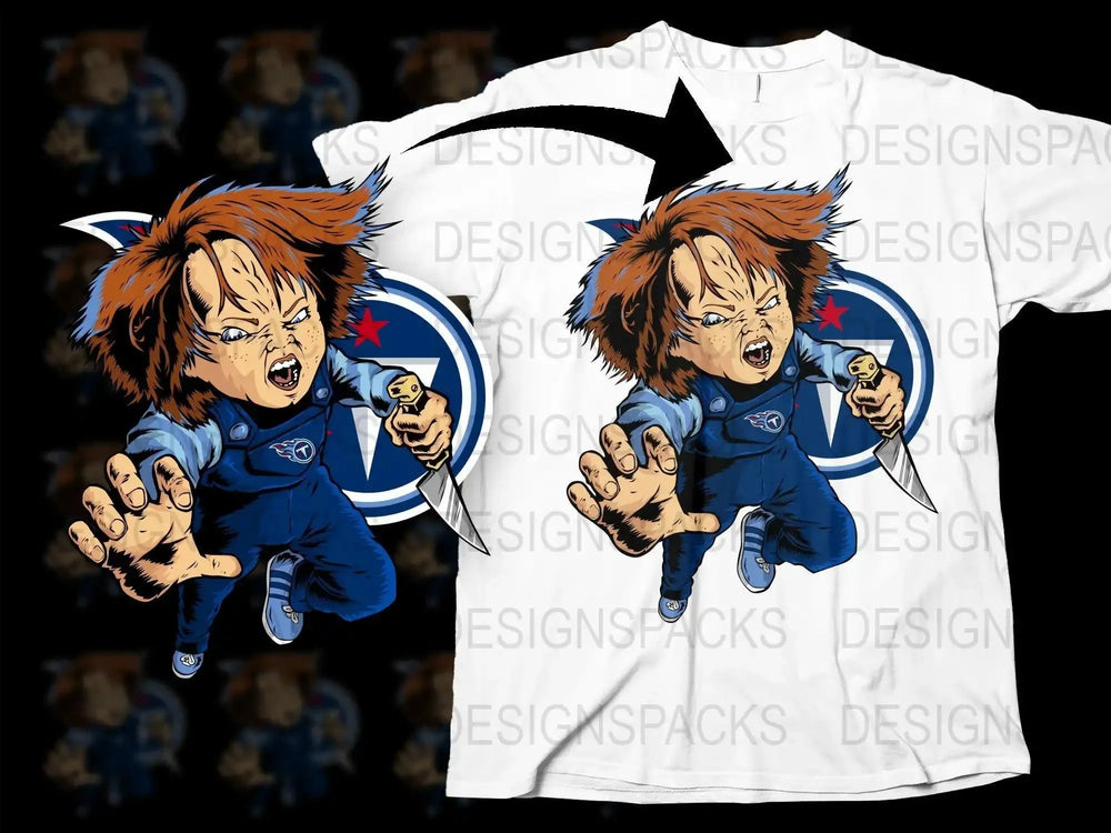 Chucky Halloween Football Theme Horror Png Digital Download