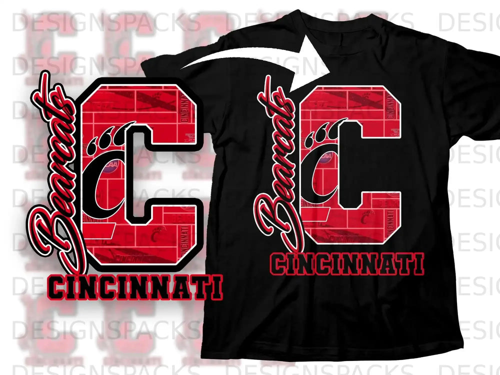 Cincinnati Bearcats Large C Design T-Shirt