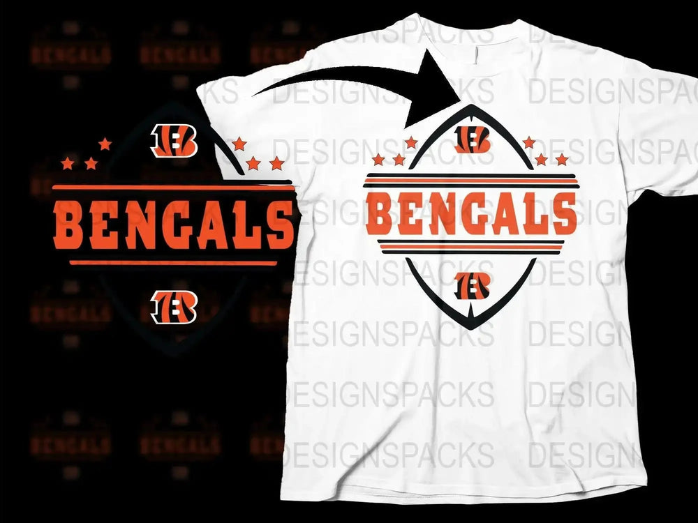 Cincinnati Bengals Inspired T-Shirt, Football Team Fan Gear, Casual Sports Tee, Graphic Print Shirt, Gift for Sports Lovers
