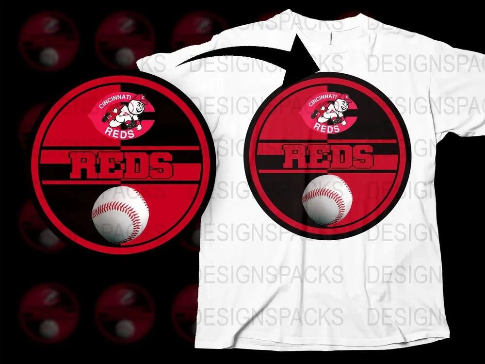 Cincinnati Reds Baseball Logo Graphic Png Digital Download
