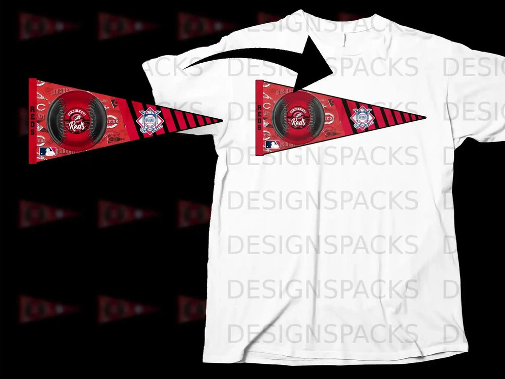 Cincinnati Reds MLB Pennant Design T-shirt