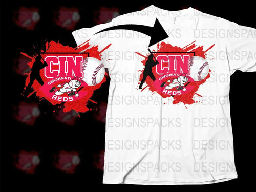 Cincinnati Reds Baseball Team Fan Apparel Png Digital Download
