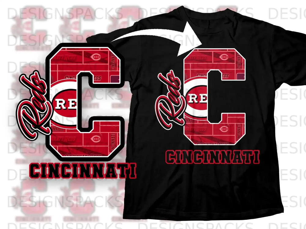 Cincinnati Reds Baseball C Logo Graphic Tee