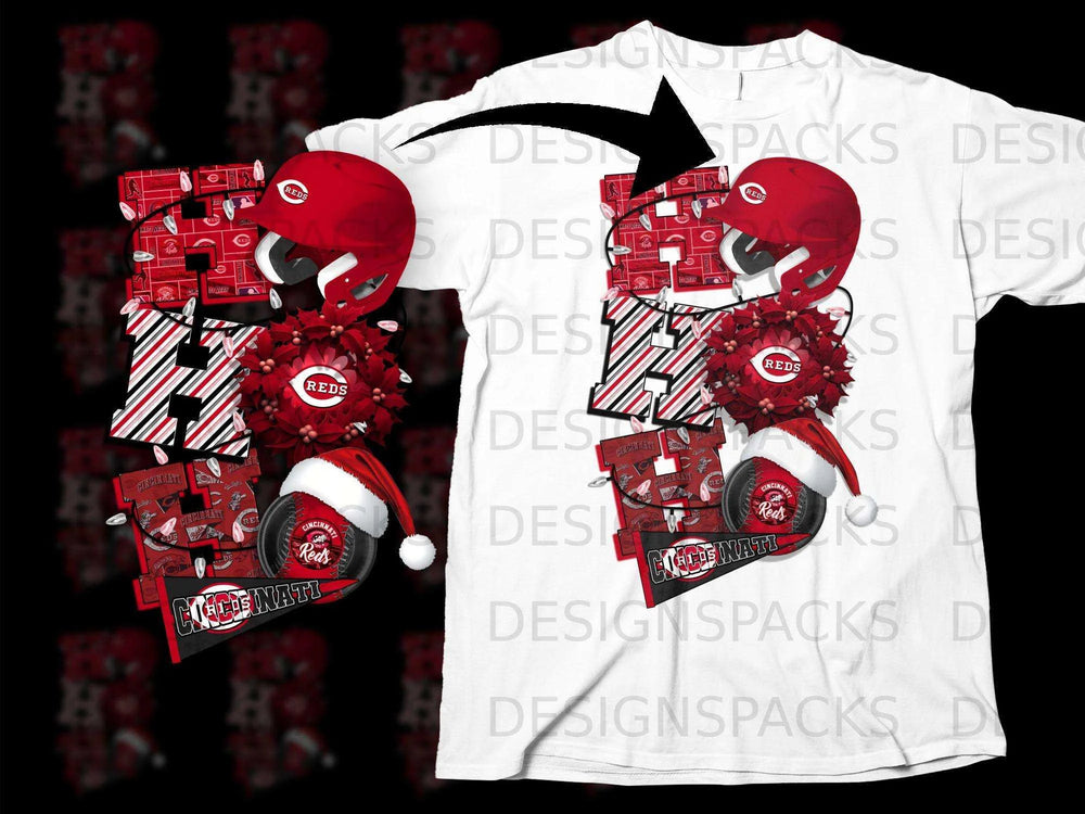 Cincinnati Reds Decorative Baseball Sports Holiday Shirt