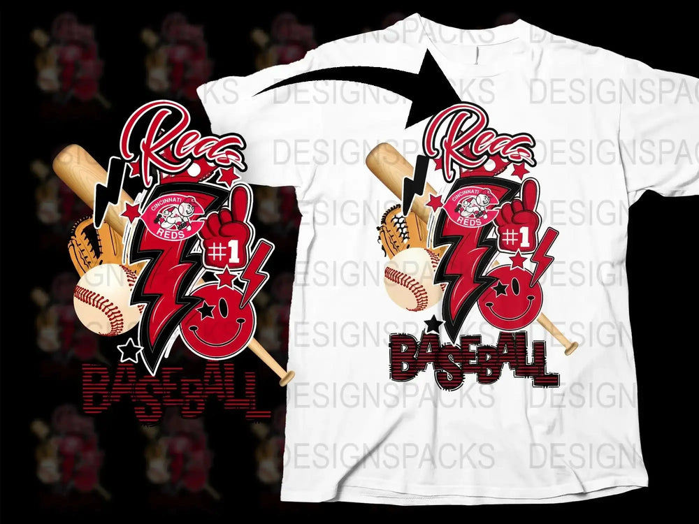 Cincinnati Reds Fan Gear Graphic Png Digital Download