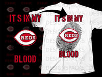 Load image into Gallery viewer, It's In My Reds Blood Fingerprint Design Shirt
