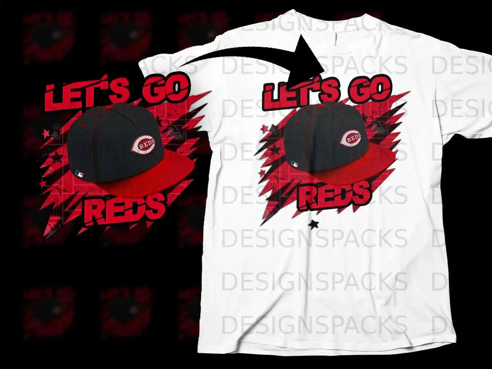 Let's Go Reds Graphic T-Shirt Perfect for Fans