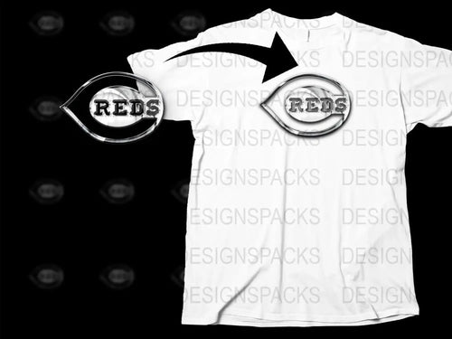 Cincinnati Reds Logo Themed Graphic Print Png Digital Download