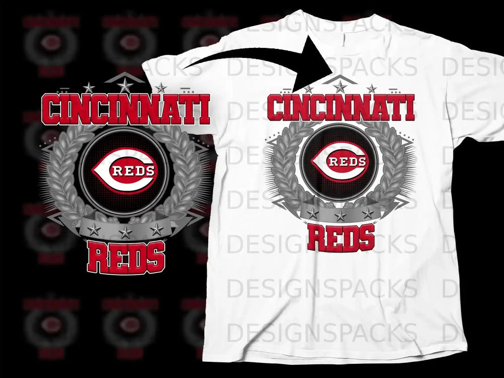 Cincinnati Reds Graphic Design Tee Shirt