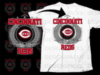 Load image into Gallery viewer, Cincinnati Reds Graphic Design Tee Shirt
