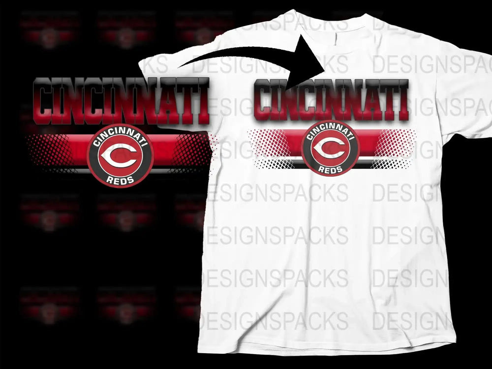 Cincinnati Reds Stylish Graphic Printed Png Digital Download